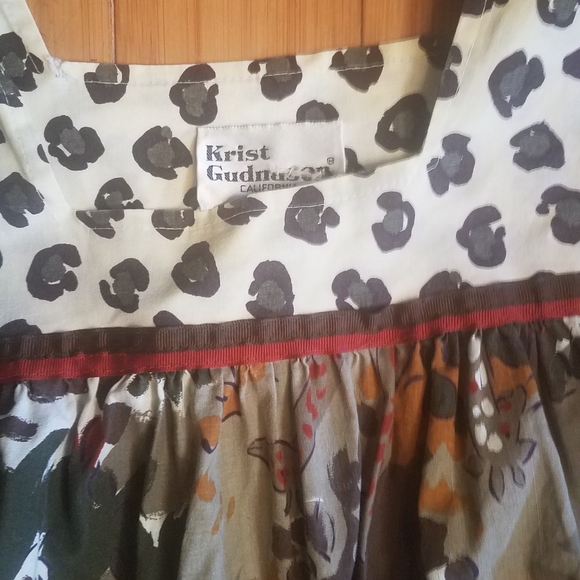 Krist Gudnason jungle animal print patio dress xl - Picture 4 of 6